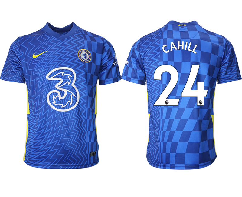 Men 2021-2022 Club Chelsea FC home aaa version blue #24 Soccer Jersey